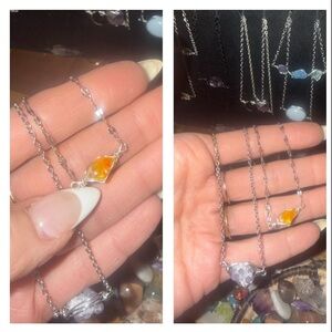 Orange fire opal Necklace